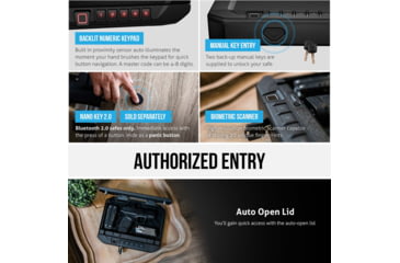 Image of Vaultek Safe Sub-Compact Biometric Bluetooth 2.0 Smart Safe, 10 Series, Black, VS10i-BK