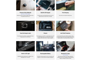 Image of Vaultek Safe Sub-Compact Biometric Bluetooth 2.0 Smart Safe, 10 Series, Black, VS10i-BK