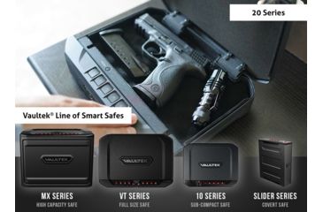 Image of Vaultek Safe VT20 Bluetooth Pistol Vault, Black, VT20-BK