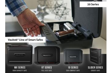 Image of Vaultek Safe VT20i Biometric Bluetooth Pistol Vault, Black, VT20i-BK