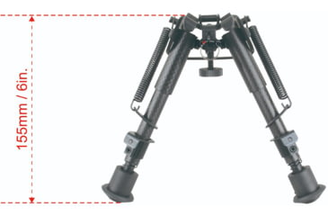 Image of Vector Optics Carbon Fiber Spring Bipod, 6-9in, Black, RSCFP-06