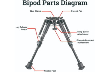 Image of Vector Optics Carbon Fiber Spring Bipod, 6-9in, Black, RSCFP-06
