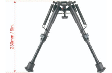 Image of Vector Optics Carbon Fiber Spring Bipod, 6-9in, Black, RSCFP-06
