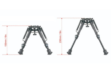 Image of Vector Optics Carbon Fiber Spring Bipod, 6-9in, Black, RSCFP-06