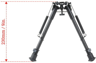 Image of Vector Optics Carbon Fiber Spring Bipod, 9-13.5in, Black, RSCFP-09