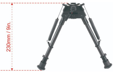 Image of Vector Optics Carbon Fiber Swivel Spring Bipod, 9-13.5in, Black, RSCFS-09