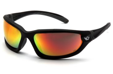 Image of Venture Gear Ocoee Shooting Glasses, Sky Red Mirror Anti-Fog Lens, Black Frame VGSC155T