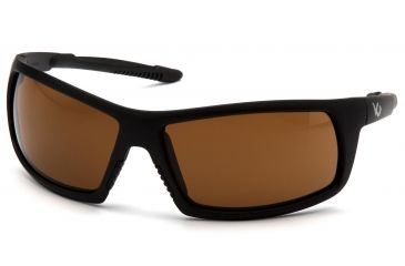 Image of Venture Gear Stonewall Shooting Glasses, Bronze Anti-Fog Lens, Black Frame VGSB418T