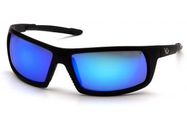 Image of Venture Gear Stonewall Shooting Glasses, ce Blue Mirror Anti-Fog Lens, Black Frame VGSB465T