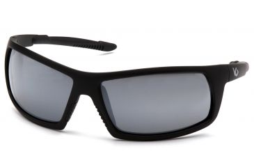 Image of Venture Gear Stonewall Shooting Glasses, Silver Mirror Anti-Fog Lens, Black Frame VGSB470T
