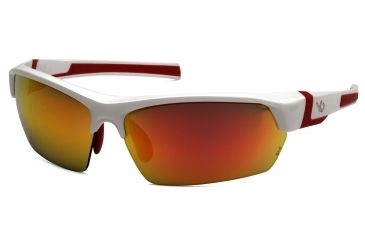 Image of Venture Gear Tensaw Shooting Glasses, White/Red Frame, Sky Red Mirror Anti-Fog Lens, VGSWR355T