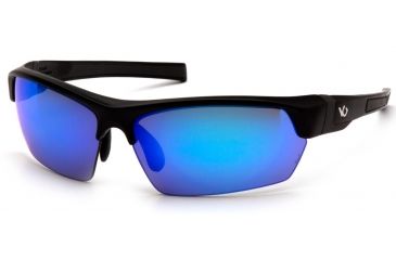 Image of Venture Gear Tensaw Shooting Glasses, White/Blue Frame, Ice Blue Mirror Anti-Fog Lens, VGSB365T