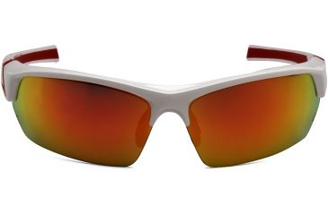 Image of Venture Gear Tensaw Shooting Glasses, White Frame, Sky Red Mirror Polarized Lens, VGSWR351