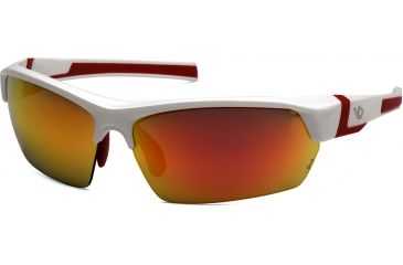 Image of Venture Gear Tensaw Shooting Glasses, White Frame, Sky Red Mirror Polarized Lens, VGSWR351