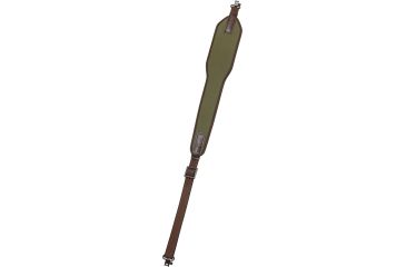 Image of Vero Vellini Quick Attach Wide-Tope Shotgun Sling, Green Neoprene, Brown Leather V19029