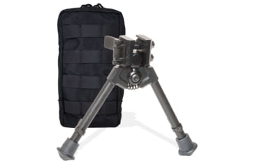 Image of Versa-Pod 300 Series BattlePack Bipod Pan Tilt with Pouch, 7-9in, Black, 360-923