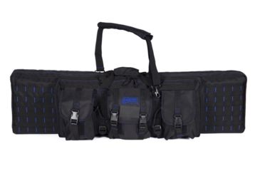 Image of Voodoo Tactical 42in Padded Weapons Case w/Die Cut MOLLE, Black/Blue, 42in, 15-7619136000
