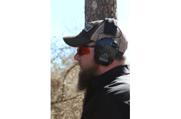 Image of Walkers Razor Slim Shooter Folding Electronic Ear Muff, 23 dB NRR, Multicam Camo/Grey, GWP-RSEM-MCCG
