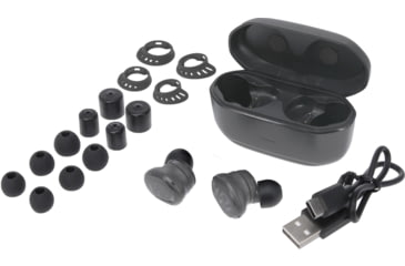 Image of Walkers Suppressor Earbuds Hearing Amplifier, 25dB, 1 Pair, Black, OSFM, GWP-SUPR