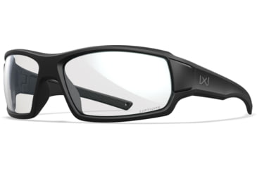 Image of Wiley X Changeable Series Breach XL 2.5 Sunglasses, Matte Black Frame Gunmetal Logo, Grey Lens, CHBRC02XL