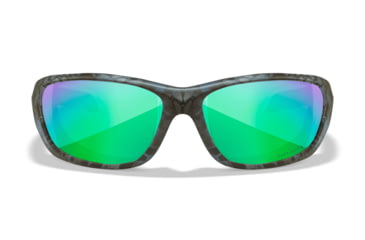 Image of Wiley X Performance Gravity Captivate Pol Sunglasses, Kryptek Neptune Frame, Green Mirror Lens, CCGRA12
