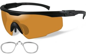 Image of Wiley X PT-1 Sunglasses - Matte Black Frame w/ 3 Lens Package (Smoke Grey, Clear, Light Rust) w/ RX Insert PT-1SCLRX