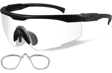 Image of Wiley X PT-1 Sunglasses - Matte Black Frame w/ Clear Lens w/ RX Insert PT-1CRX