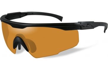 Image of Wiley X PT-1 Sunglasses - Matte Black Frame w/ Light Rust Lens PT-1L