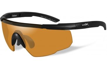 Image of Wiley X Saber Advanced Sunglasses - Matte Black Frame w/ 2 Lens Package (Smoke Grey, Light Rust) 306