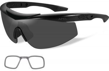 Image of Wiley X WX Talon Sunglasses - Matte Black Frame w/ 2 Lens Package (Smoke Grey, Clear) w/ RX Insert CHTAL1RX