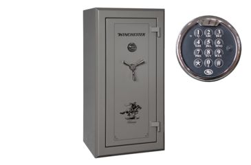 Image of Winchester Safes Treasury 26, 26 Gun Safe, 90 Min Fire Rating, U.L. Listed Electronic Lock, Black, 26.0 cu. Ft, TR-5930-26-7-E