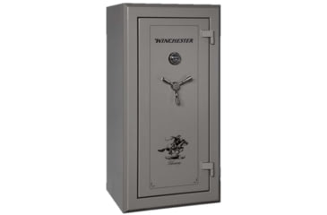 Image of SA Consumer Products Inc. Winchester Treasury 26 Electronic Fireproof Safe, 26 Guns, 10 Gauge Steel, Gunmetal Powder Coat, SECWINTR26GME