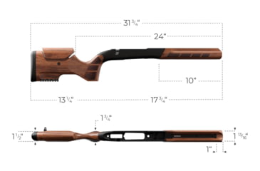 Image of WOOX Exactus Precision Rifle Stock for Ruger 10/22, Walnut, Regular, SH.GNS002.39