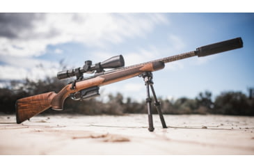 Image of WOOX Elegante Sporter Precision Ruger 10/22 Wood Rifle Stock w/Integrated Mini-Chassis, Right Hand, Short Action, High Grade Walnut/Brown, SH.GNS085.03