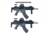 A3 Industries 2-Bolt Mount Modular Telescoping Stock w/No Buttpad, Black, 7.00in, MTS-2B-7.00-BP1