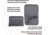 Allen Auto-Fit 2.0 Deluxe Handgun Case, Heather Gray/Red, 12 in x 8 in, 7757
