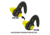 Allen ULTRX Shift Adjustable Protection Ear Plugs, Gray/Yellow, 4103