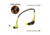Allen ULTRX Wave Banded Ear Plugs, Gray/Yellow, 4102