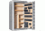 Cannon Safe Commander 43 Fireproof 36 Gun Safe, 72x40x28in - Hammertone, Gray/Chrome CO43-H2FDC-13