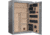 Cannon Safe Deluxe 33 Fireproof 36 Gun Safe, 60x40x24in - Hammertone, Gray/Chrome CA33-H2FDC-13