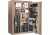 Cannon Safe Deluxe 33 Fireproof 36 Gun Safe, 60x40x24in - Hammertone Beige/Brass CA33-H3FDB-13
