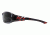 Edge Eyewear Brazeau Velocity 1 Sunglasses, Black &amp; Red Checkered Flag Frame, Polarized Smoke , TXB216-C1