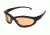 Edge Eyewear Falcon Thin Temple Sunglasses, Soft-Touch Matte Black Frame / Tiger's Eye Vapor S, GSF610-TT