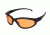 Edge Eyewear Falcon Thin Temple Sunglasses, Soft-Touch Matte Black Frame / Tiger's Eye Vapor S, SF610-TT