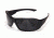 Edge Eyewear Hamel Thin Temple Sunglasses, Soft-Touch Matte Black Frame / G-15 Vapor Shield L, XH61-G15-TT