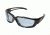 Edge Eyewear Kazbek XL Sunglasses, Black Frame, Light Blue Vapor Shield Lenses, GSK-XL113VS