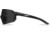 Edge Eyewear Urgent Fury Shooting Glasses, Black Frame, Polarized Smoke Vapor Shield Lenses, Standard, UF16PVS