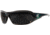 Edge Safety Eyewear Brazeau Apocalypse 1 Sunglasses, Black &amp; Green Energy Charge Frame, Polarized Smoke, One Size, TXB216-A1