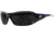 Edge Safety Eyewear Brazeau Apocalypse 2 Sunglasses, Black &amp; Blue Warrior Frame, Smoke Lens, One Size, XB116-A2