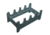 Fortress 4 Position Pistol Rack, Gray, 99PR10